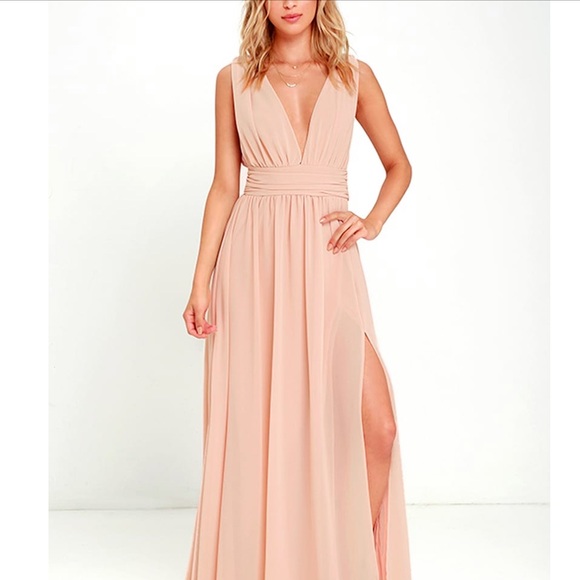 lulus blush maxi dress